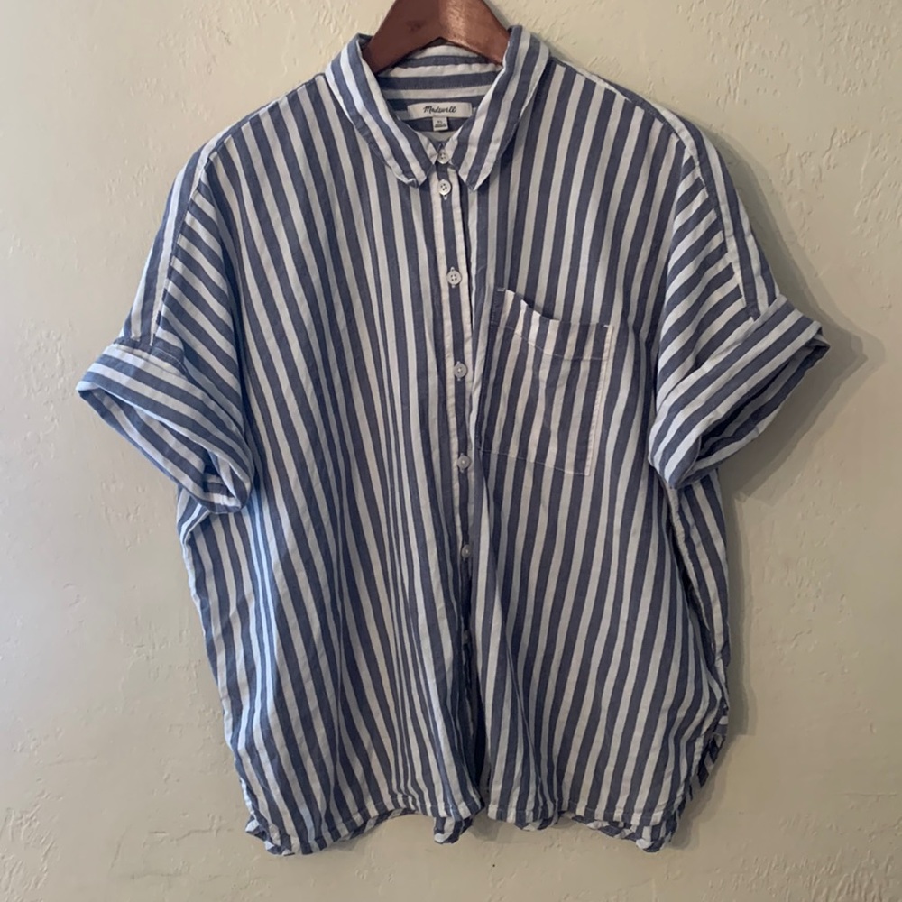 Madewell striped button down size XL